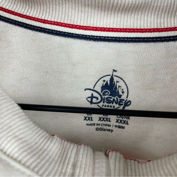 DISNEY PARKS NWT Stars Stripes  Men's Pullover 1/4 Zip Sweatshirt size 2XL - Picture 5 of 7